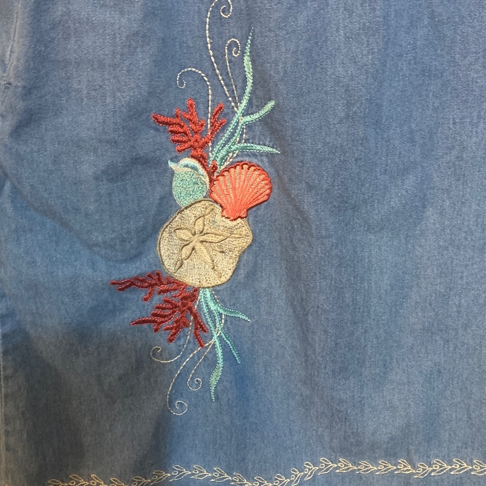 Vintage Blair Blue Denim Midi Dress with Embroidery - Picture 3 of 6